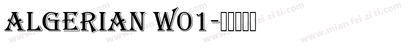 Algerian W01字体转换